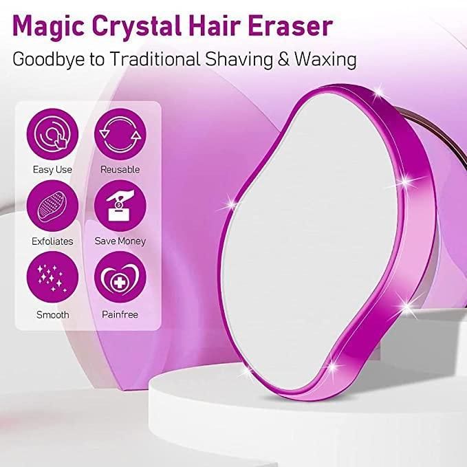 ✨Magic Crystal Hair Removal Tool - Painless Exfoliating Hair Eraser for All Body Parts (Multicolor)